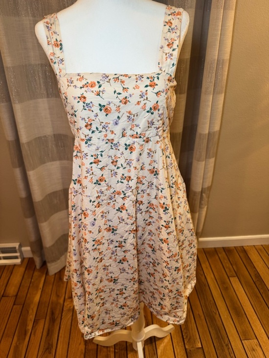 Altar'd State Dresses & Skirts - Altar'd State Cream Floral Sundress with Orange & Green Accents